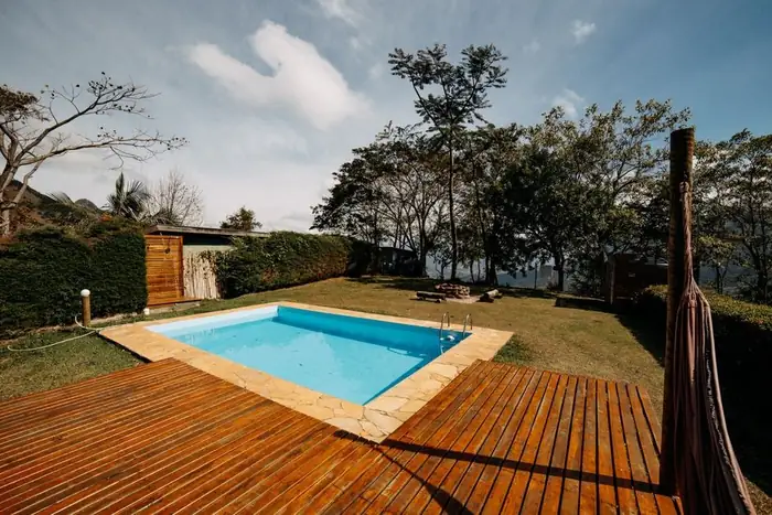 Pool paving and timber pool decking